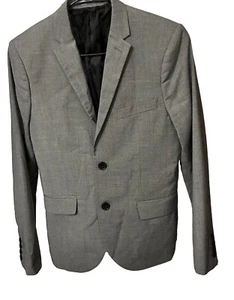 H&M Men's 34R Slim Fit Gray Blazer Sport Jacket - Picture 1 of 7