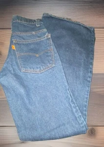Vintage 1970s Levi's Orange Tab 684 Big Bell Bottom Jeans Size 28x34 Dark Indigo - Bild 1 von 6