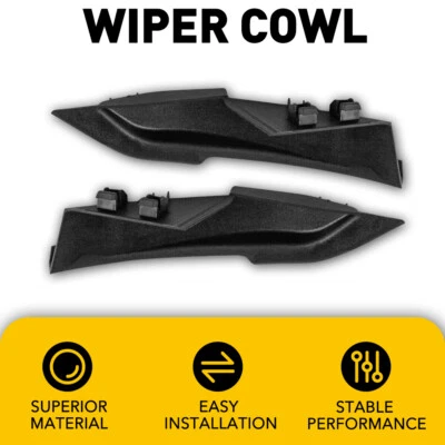 1 Pair Front Wiper Side Cowl Extension Cover Trim For 2011-2016 Hyundai Elantra - Image 1 of 4