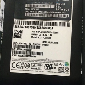 4XB7A10154 NEW Lenovo 01PE307 2.5" 960GB SATA 6G SFF SSD Solid State Drive - Afbeelding 1 van 1