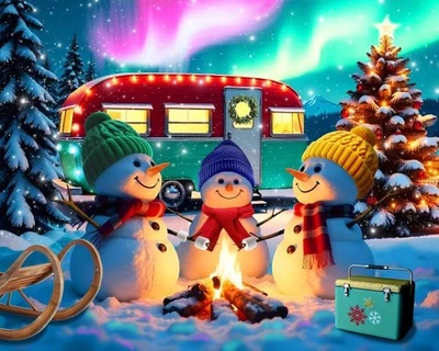 Christmas Jigsaw Puzzle by Springbok Christmas Camper 500 Piece Made in USA - Image 1 of 4