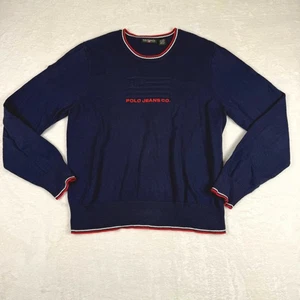 Vintage Polo Jeans Co. Ralph Lauren Pullover Navy Blau Damen XL - Bild 1 von 5