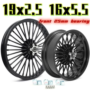 Fat Spoke Wheels Rim 19X2.5 16x5.5 for Harley Dyna Street Bob Super Glide FXDC - Bild 1 von 11