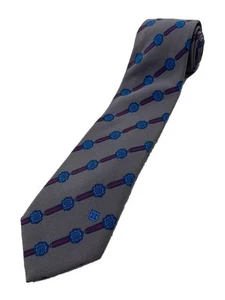 CELINE Necktie Silk GRY All Over Pattern Men's - Picture 1 of 4