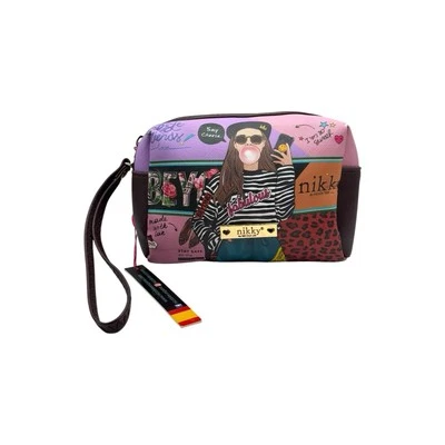 Bolsa/bolsa de maquiagem Nikky By Nicole Lee Love Me Tender couro sintético - Imagem 1 de 4