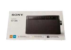 SONY ICF-306 RADIO Sony AM/FM Portable Radio Boxed Great Condition FREE BATTERY - Picture 1 of 10