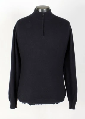 Loro Piana 100% Baby Cashmere 1/2 Zip Sweater - Dark Blue - 2XL - $1775 Retail - Image 1 of 4