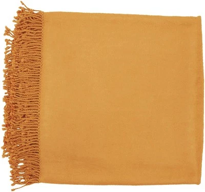 Carpet Oranges Solid Machine Made Bamboo Throw Blanket TIA-1001 - Aprx 50"x67" - Image 1 of 2