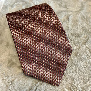 Cravatta Cape Cod rosso mattone argento e oro 100% seta 4” larghezza 57” lunga  - Foto 1 di 4