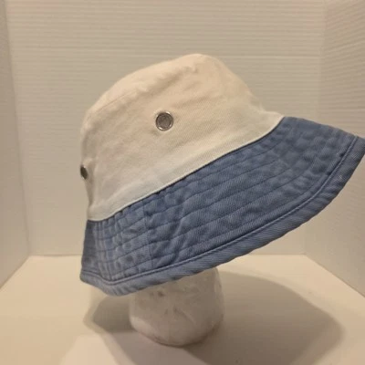 Sombrero de cubo vintage Gap talla única azul blanco algodón náutico Taiwán barco de crucero  Foto 1 de 4