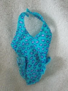 Barbie Florida 1998 vacaciones azul leopardo animal estampado traje de baño solamente - Imagen 1 de 2