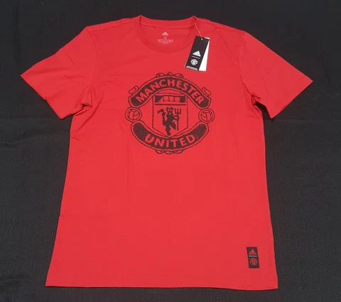 Adidas Mens 2020-21 Manchester United Graphic Tee - Red-Black FR3839 SZ Medium Cover