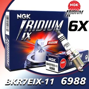 NGK Iridium Spark Plug BKR7EIX-11 (6988) Set of 6 - Picture 1 of 4