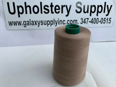 A&E Tex40 Tan Thread #43492 100% Spun Polyester Cone 6000Yard, Made In The U.S.A - Image 1 of 4