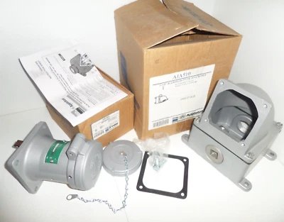 ⭐NUEVO⭐ APPLETON ADR15034 150-Amp PIN&SLEEVE RECEPTÁCULO Y CAJA TRASERA AJA510 150A Foto 1 de 4