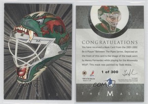 2001-02 ITG Be A Player Between the Pipes The Mask Silver /300 Manny Fernandez