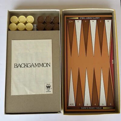 Vintage 1981 Whitman 4832-22 -- Backgammon Board Game ----------- 100% Complete - Image 1 of 4
