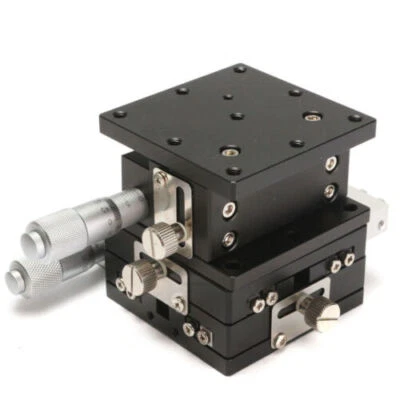 XYZ 60x60mm 3 Axis Linear Stage Trimming Platform Bearing Tuning Sliding Table - Image 1 of 4