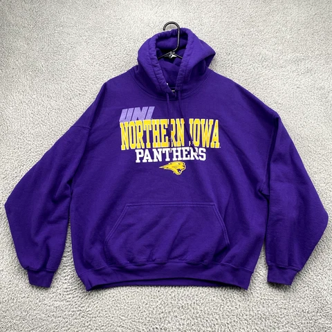 UNI Northern Iowa Panthers Hoodie Adult XXL Purple Long Sleeve Sweatshirt Mens Cover