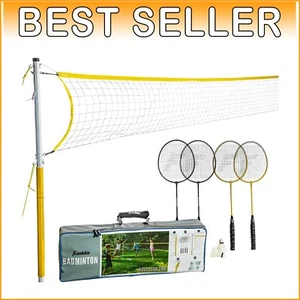 Fun All-Age Badminton Set - Portable Net with Rackets & Stakes for Parties - Picture 1 of 8