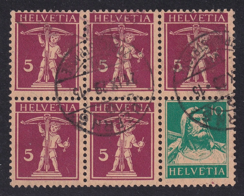 SWITZERLAND 1928 Booklet Pane SG 266b Used - Image 1 of 1