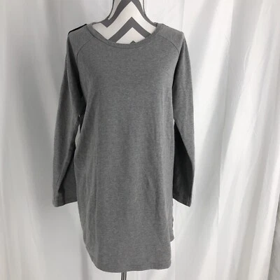 Material Niña Vestido Adornado Sudadera Manga Larga Gris Talla Grande Foto 1 de 4