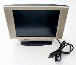 Vintage 2003 Gateway Older Flat Screen TV 100-240V WORKING Power Cord & Remote - Picture 1 of 16