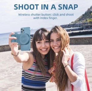 Magnetic Photography 2 in 1 PhoneSelfie Booster Handle Black - iPhone Or Android - Picture 1 of 3