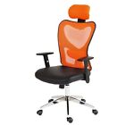 Towar B Profesjonalne krzesło biurowe Pampeluna, krzesło obrotowe Krzesło biurkowe, sztuczna skóra pomarańczowe