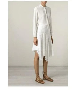 Isabel Marant White Volta Asymmetrical Skirt NEW Sz 38 S - Picture 1 of 4