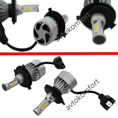 2x36W H4 LED 3800LM Faros Bombillas Luz Delantera Blanco Reemplazar 9-32 Voltios - Imagen 1 de 4