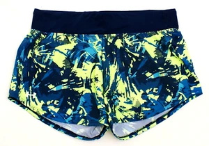 Under Armour Women's L Blue Green Running Shorts Speedpocket Brief Lined Wicking - Picture 1 of 2