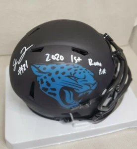 C.J. MINICASCO DE FÚTBOL AMERICANO ECLIPSE FIRMADO POR HENDERSON JACKSONVILLE JAGUARS INS PSA - Imagen 1 de 3