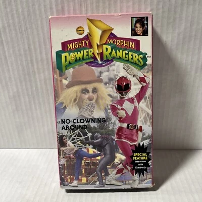 Mighty Morphin Power Rangers No Clowning Around VHS Tape Kimberly Interview Rare Foto 1 de 4