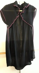 Plissee Oberteil, Long Bluse , schwarz Plissee - Bild 1 von 7