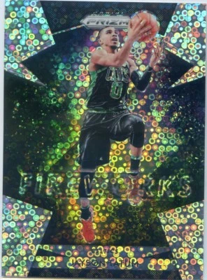 2018-19 Panini Prizm JAYSON TATUM #26 FIREWORKS SILVER DISCO PRIZM CELTICS - Image 1 of 2
