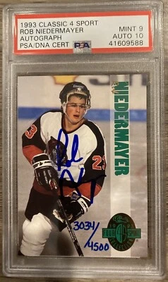 rob niedermayer 1993 Classic 4 Sports Rc Psa 9 DNA Auto 10 Pop 2 Highest Graded - Image 1 of 2