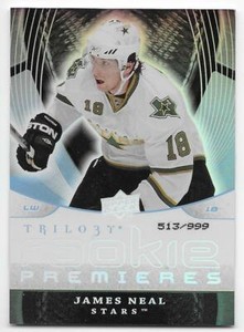 08/09 UPPER DECK TRILOGY ROOKIES RC Hockey /999 /499 (#101-175) U-Pick From List