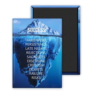 success-Magnet Personnalisé 54x78mm Photo Frigo - Foto 1 di 8