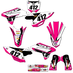 2021-2023 CRF 450 R 13 FLY Pink Senge Graphics Kit Compatible with Honda - Picture 1 of 10