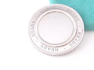 TIFFANY & CO SILVER HEAD TAIL COIN POUCH INCLUDED RARE - Picture 1 of 5