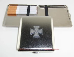 Zigaretten Etui mit Emblem EISERNES KREUZ und EICHENLAUB EK Militaria NEU OVP - Picture 1 of 1