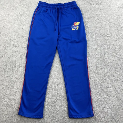 e5 KU Kansas University Joggers Track Pants Adult Medium Athletic Blue Jayhawks Cover