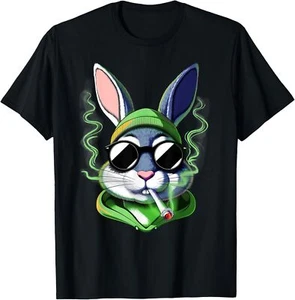 Happy 420 Easter Shirt Easter Bunny T-Shirt - Picture 1 of 5