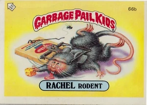 TOPPS CHEWING GUM INC. GARBAGE PAIL KIDS RACHEL RODENT 1985 - 66b - Picture 1 of 2