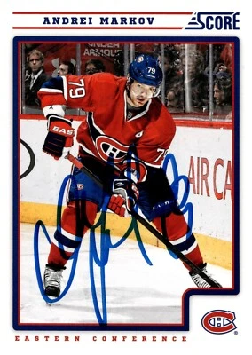 Andrei Markov - Signed 2012-13 Panini Score Card #252 - Montreal Canadiens - Image 1 of 2