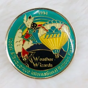 Prendedor de solapa Kokopelli vintage 1994 globo aerostático fiesta weather Wizards - Imagen 1 de 3