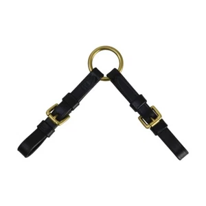 LEATHER COUPLING, IN HAND LEADREIN BROWN BLACK BRASS BUCKLES *FREE POSTAGE* - Picture 1 of 2