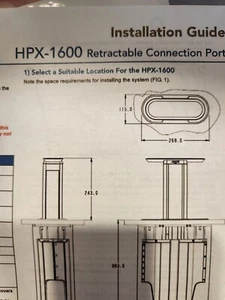 AMX HPX-1600 Retractable Connection Port FG550-01-BL - Base Template w/cover - Picture 1 of 5