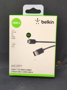 Belkin Mixit 2.0 USB-C To USB-A Charging Cable 6ft Black (90165) - Picture 1 of 7